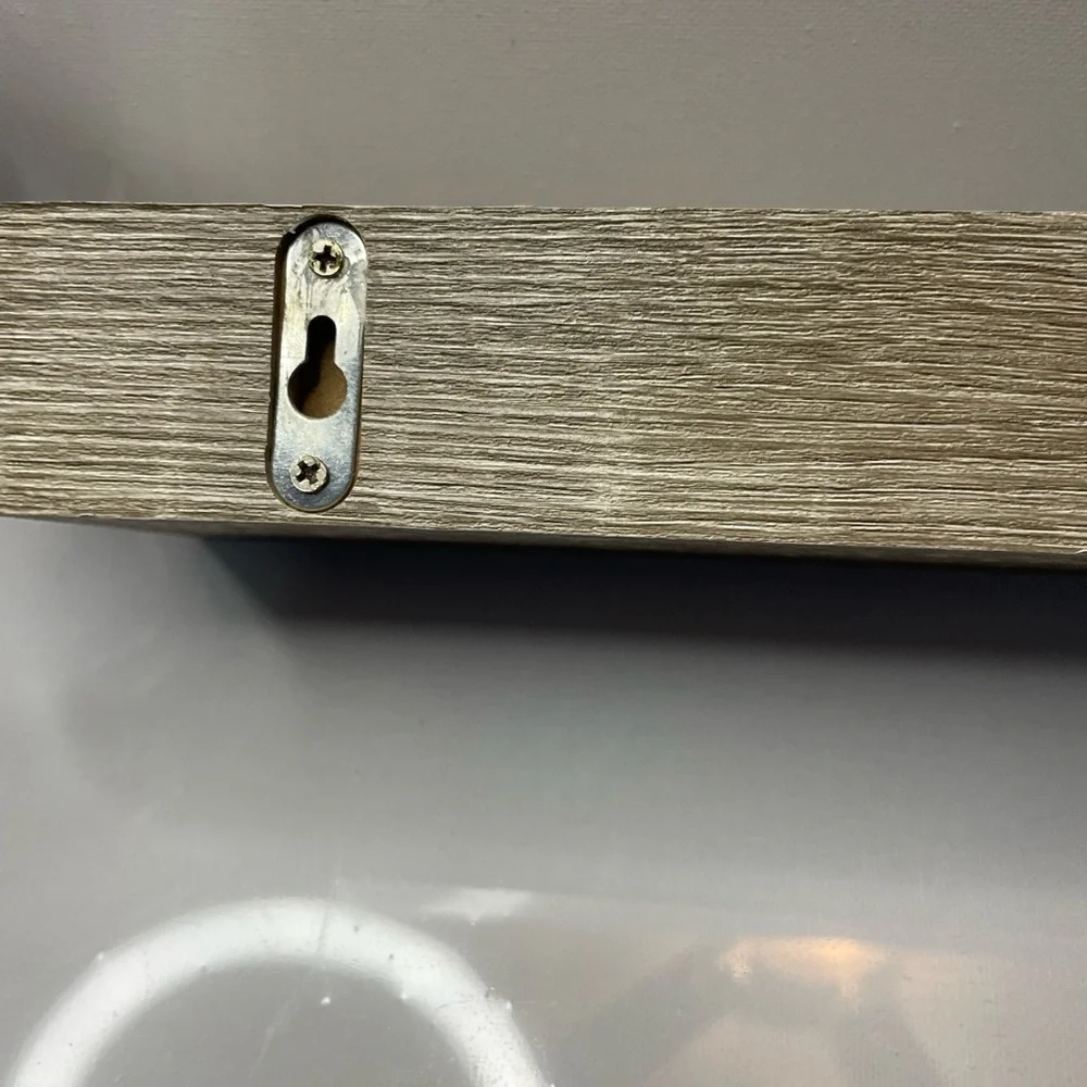 Gray Wooden Bath Shelf